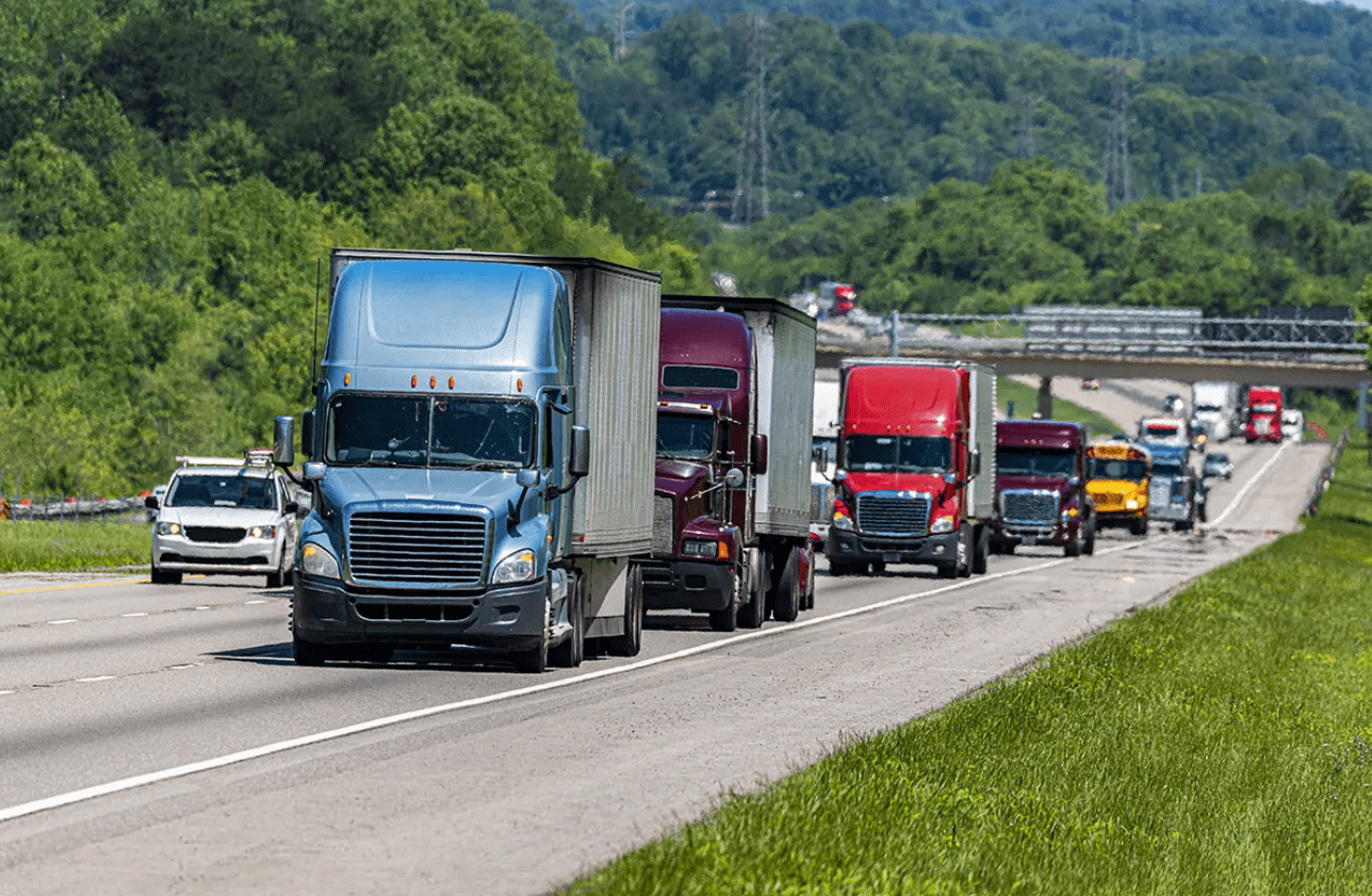 Trucks on the Freeway
